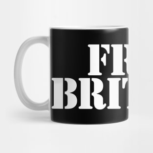 Free Britney Typography White Text Mug